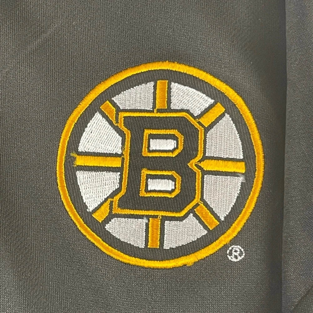 Majestic Boston Bruins NHL Quarter Zip Pullover Black Yellow Mens 2XLT‎ Tall